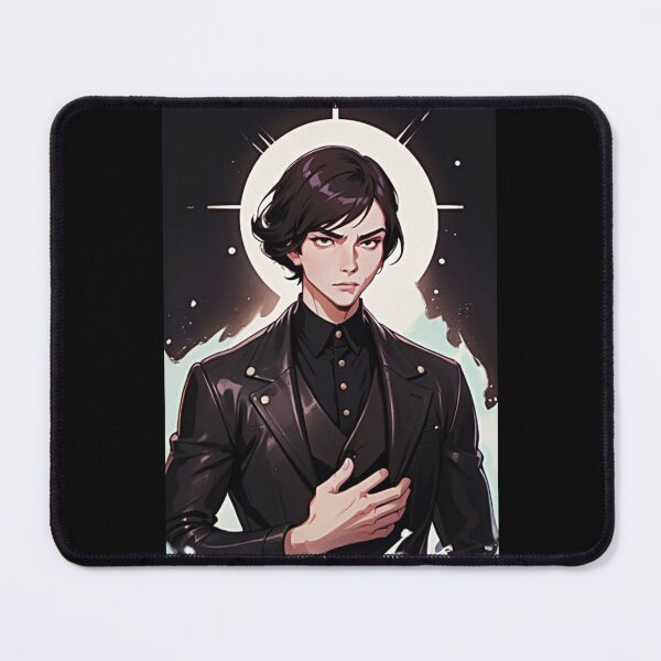 Item preview, Anime Alpha Male in Black Leather Jacket designed and sold by Innercosmic.