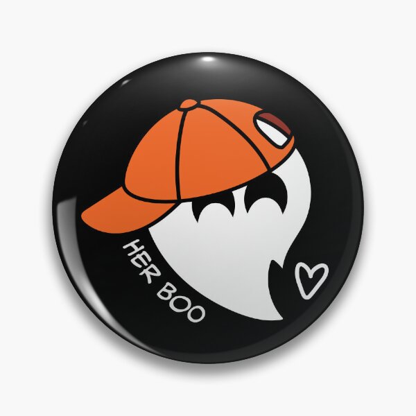 Item preview, Ghost Couple Shirts Orange Her Boo with White Font designed and sold by MakerOfPaper.