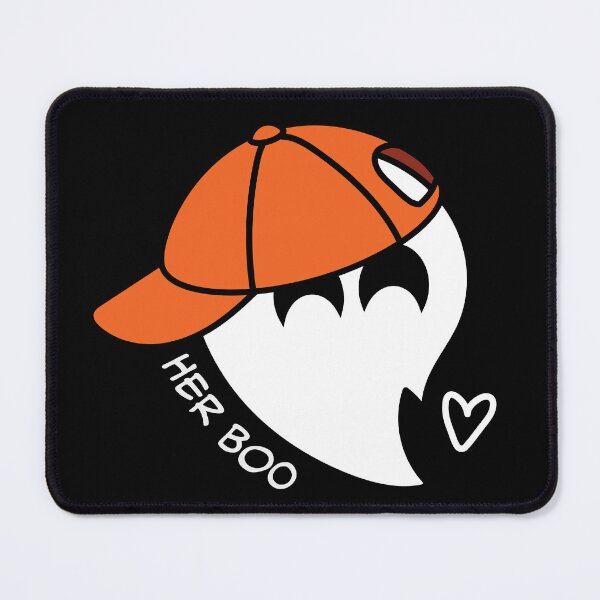 Item preview, Ghost Couple Shirts Orange Her Boo with White Font designed and sold by MakerOfPaper.