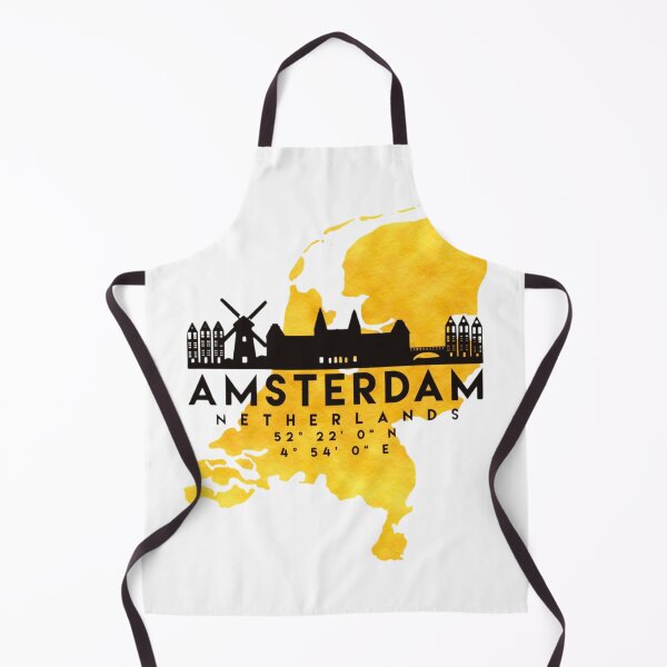 Item preview, Amsterdam Netherlands Skyline Map – Cityscape Art designed and sold by BubbleSpy.