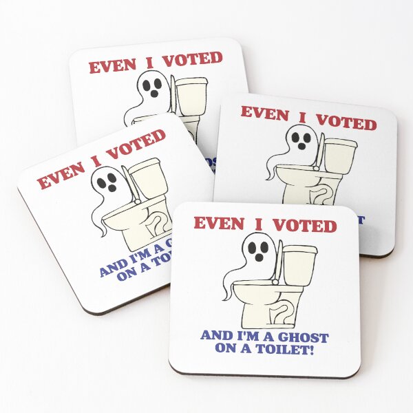 Item preview, Even I Voted Funny Ghost On Toilet Election 2024 designed and sold by TheRainFamily.