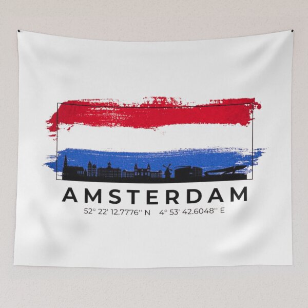 Item preview, Amsterdam Skyline – Iconic Dutch Cityscape Art designed and sold by BubbleSpy.