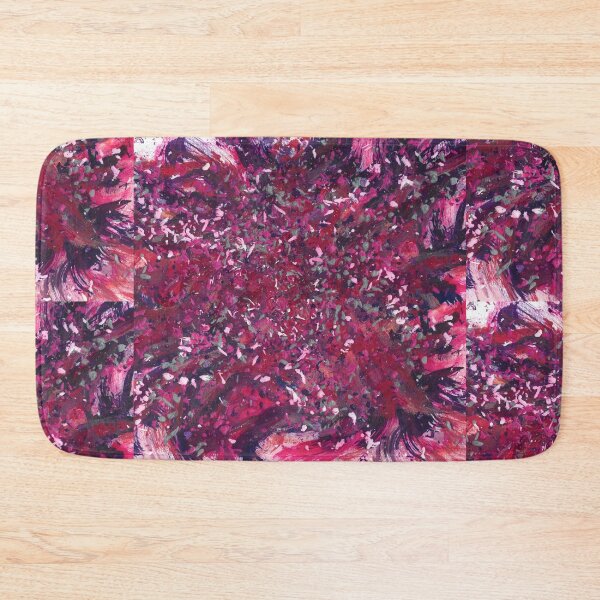 Item preview, Big Bang - The Birth Of My Art #108 Bold Unique Vibrant New Age 5D Original Hand-painted OOAK Abstract Painting Detail 4 In Red Purple Fuchsia Pink Silver Grey Gray Jewel Tones Boho Pattern Loving Art designed and sold by Rainbow Artist Orlando L.
