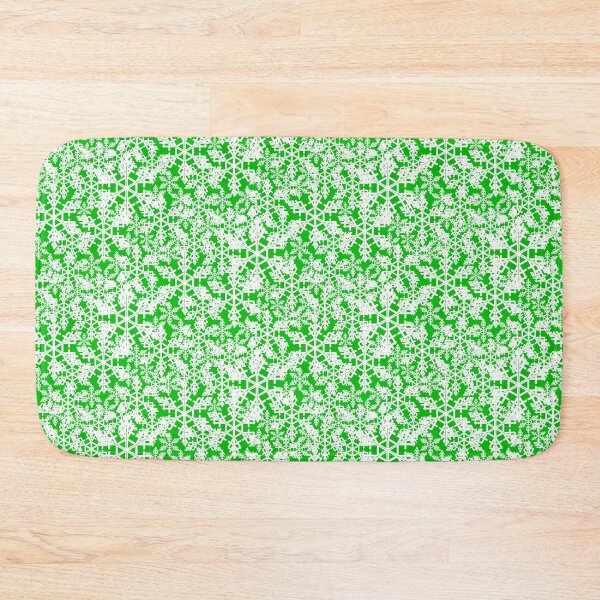 Item preview, Snowflake in White on Green Halfdrop designed and sold by Art in My Loft.