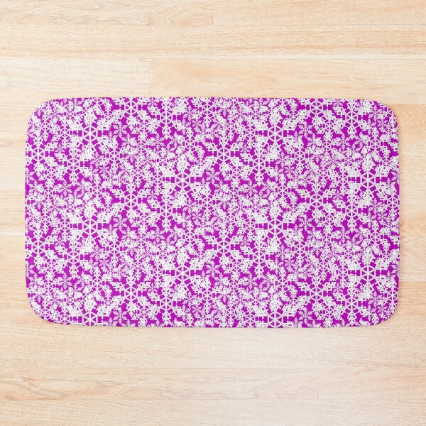 Item preview, Snowflake in White on Magenta Halfdrop designed and sold by Art in My Loft.