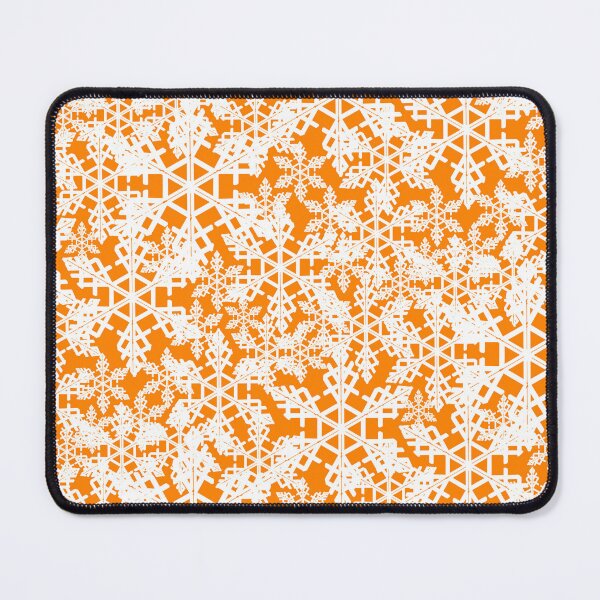 Item preview, Snowflake in White on Orange Halfdrop designed and sold by Art in My Loft.
