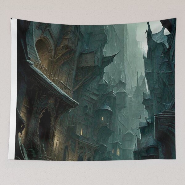 Item preview, Village in the Fog - Dark Fantasy Art concept designed and sold by Delerat7.