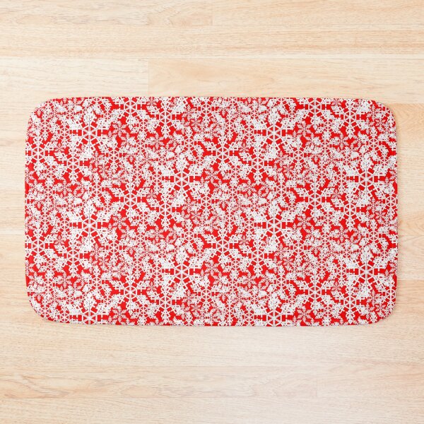 Item preview, Snowflake in White on Red Halfdrop designed and sold by Art in My Loft.