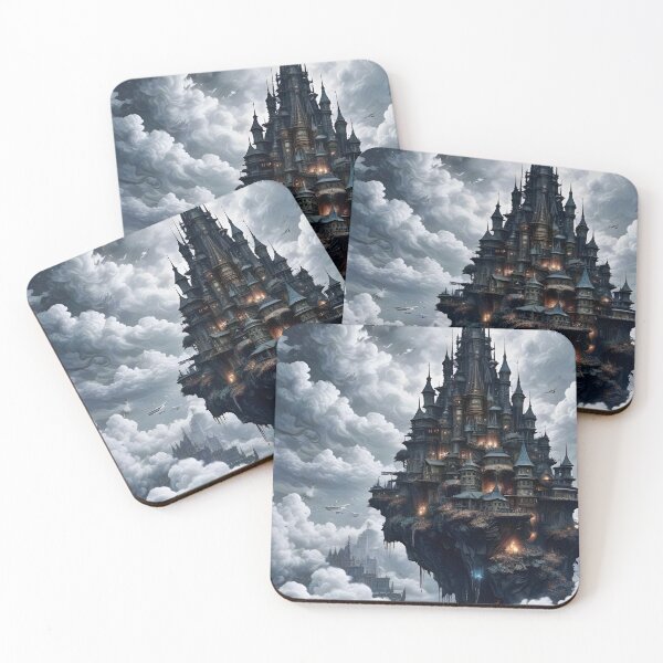 Item preview, Castle in the Clouds 2 - Dark Fantasy Art concept designed and sold by Delerat7.