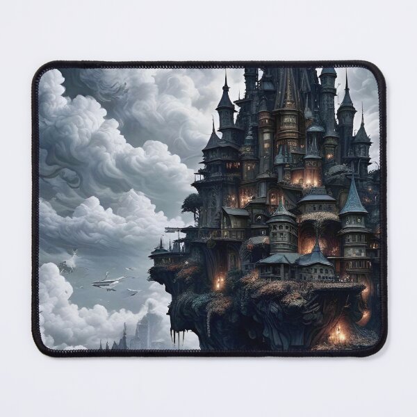 Item preview, Castle in the Clouds 2 - Dark Fantasy Art concept designed and sold by Delerat7.
