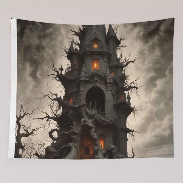 Item preview, Haunted Wizards Tower - Dark Fantasy Art concept designed and sold by Delerat7.