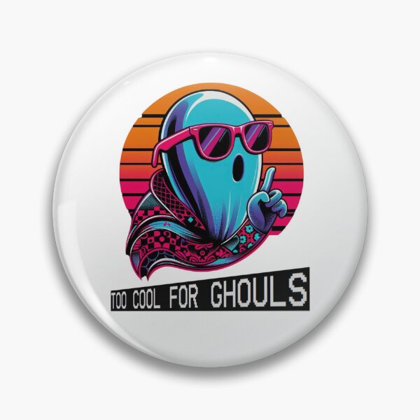 Item preview, Too Cool For Ghouls Funky Halloween Ghost Retro Tee Design 1 designed and sold by A-triple-I.