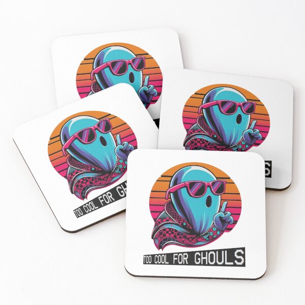 Item preview, Too Cool For Ghouls Funky Halloween Ghost Retro Tee Design 1 designed and sold by A-triple-I.