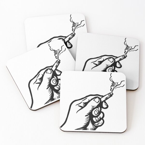 Item preview, Hand Holding a Smoked Cigarette Line Drawing designed and sold by GeoSketchWear.