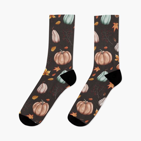 Item preview, Autumn Delights, Fall Pattern of Squash and Pumpkins, Brown Background designed and sold by Audrey Janvier | AJD.