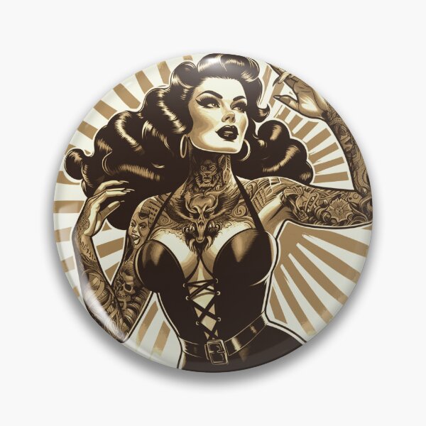 Item preview, Swimsuit Tattoo Girl designed and sold by PulpVintage.