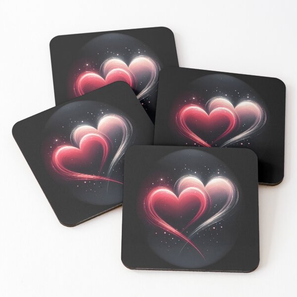 Item preview,  Romantic Double Heart Abstract Art designed and sold by IllumeInk.