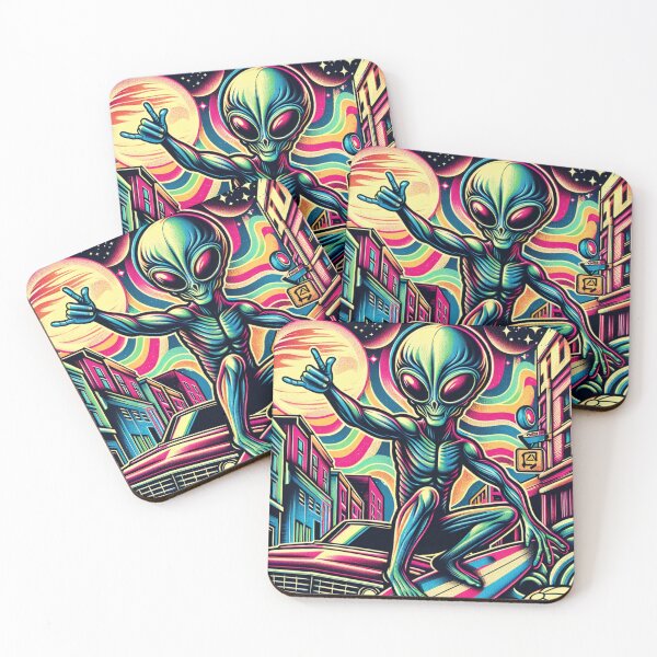 Item preview, Alien Surfing Summer Surfer Aesthetic Alien Retro Mens designed and sold by nicksuefonze.
