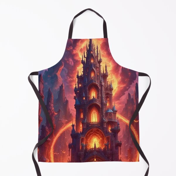 Item preview, Fiery Wizards Tower - Dark Fantasy Art concept designed and sold by Delerat7.