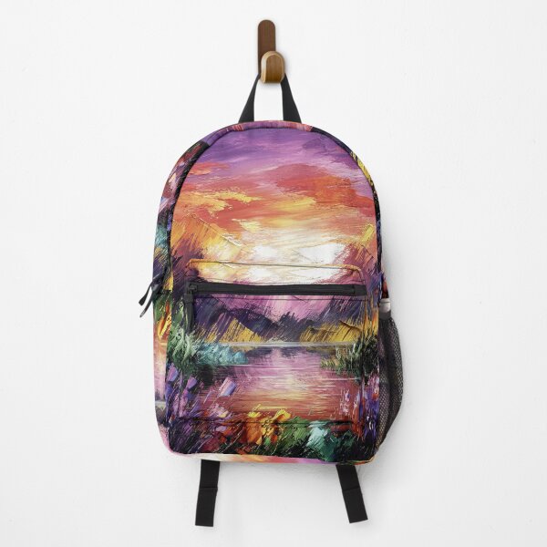 Item preview, Vibrant Abstract Mountain Sunset Landscape Art designed and sold by ZetaDream.