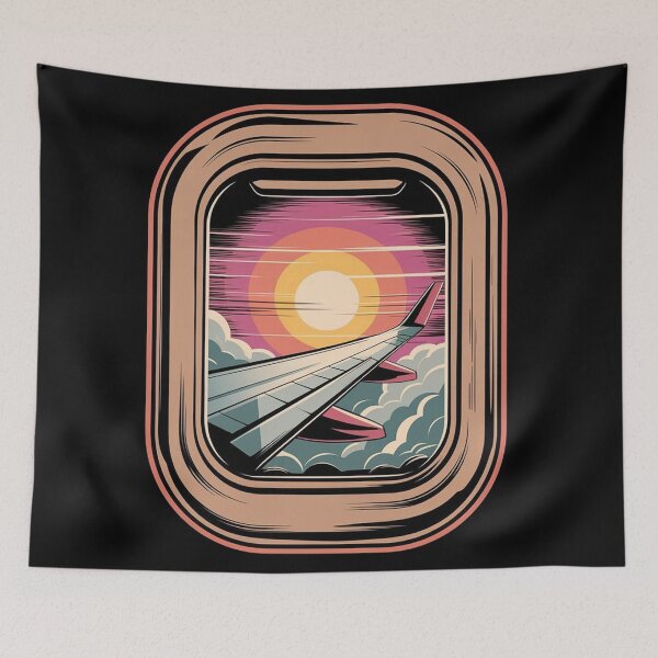 Item preview, Sunset Flight View - Airplane Wing and Sky Aesthetics designed and sold by tutoo clothes.