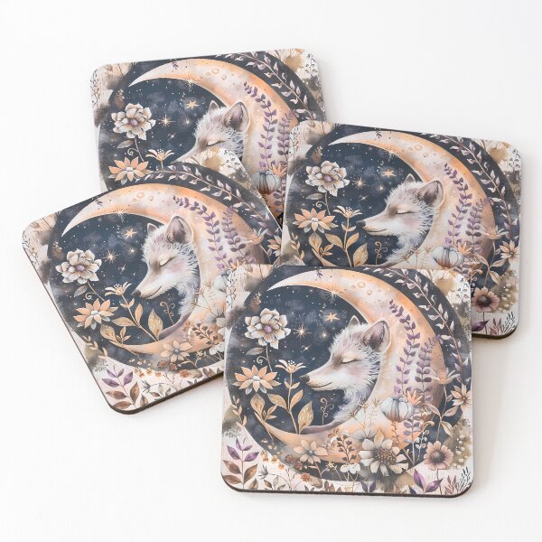 Item preview, Fox in a Floral Moon Garden designed and sold by PawPrintStyles.