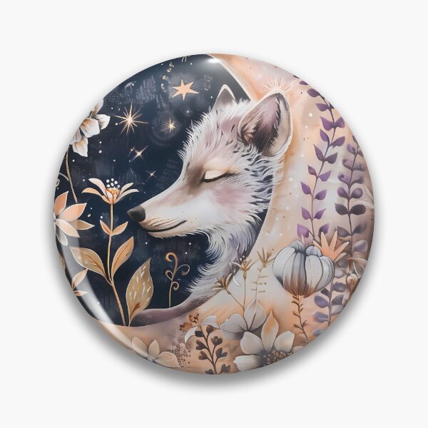 Item preview, Fox in a Floral Moon Garden designed and sold by PawPrintStyles.