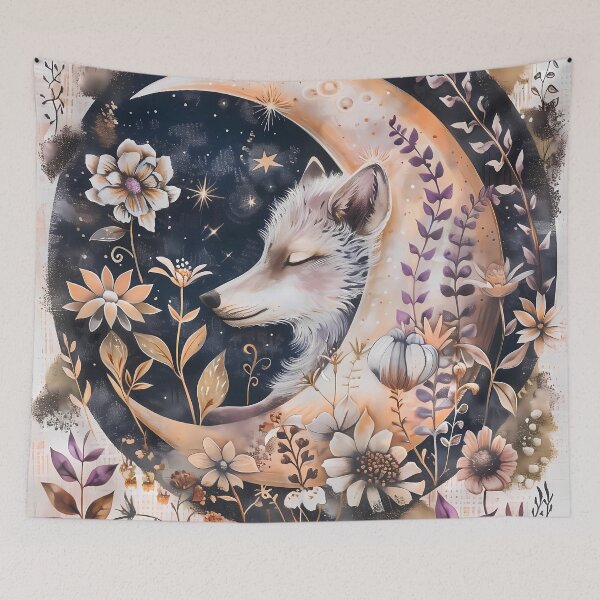 Item preview, Fox in a Floral Moon Garden designed and sold by PawPrintStyles.