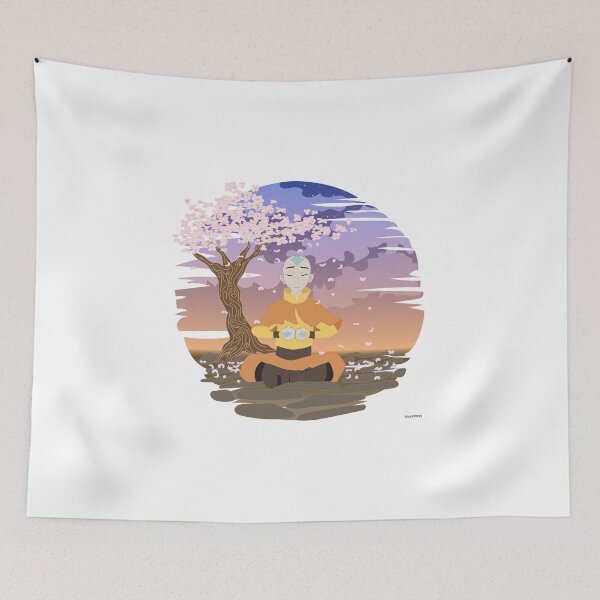 Item preview, Aang Meditating Cherry Blossoms (Sunset) - AtLA designed and sold by Epicenter88.