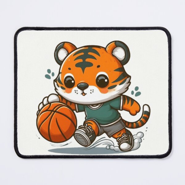Item preview, Cute tiger with a basketball  designed and sold by Culmika.