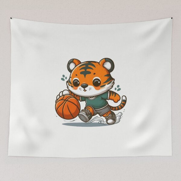 Item preview, Cute tiger with a basketball  designed and sold by Culmika.