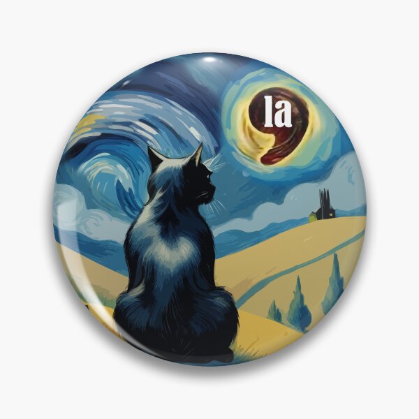Item preview, Halloween Starry Night Black Cat Comma La Kamala Harris designed and sold by AxelBrook.