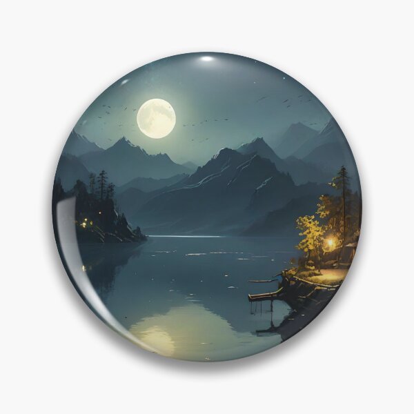 Item preview, BLACK NIGHT LAKE designed and sold by PIGCASSOSAIART.