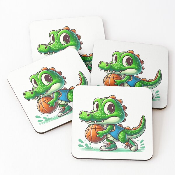 Item preview, Cute crocodile with a basketball  designed and sold by Culmika.