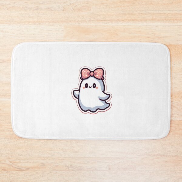 Item preview, Pink Polka Dot Bow Ghost designed and sold by Spike The Punch Design Co..