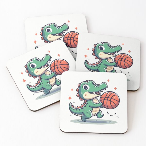 Item preview, Cute crocodile with a basketball  designed and sold by Culmika.