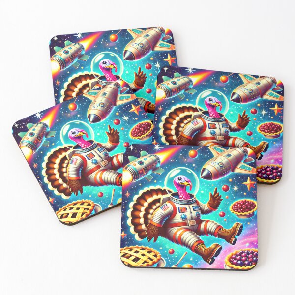 Item preview, Cosmic Thanksgiving Turkey Astronaut Art designed and sold by ZetaDream.