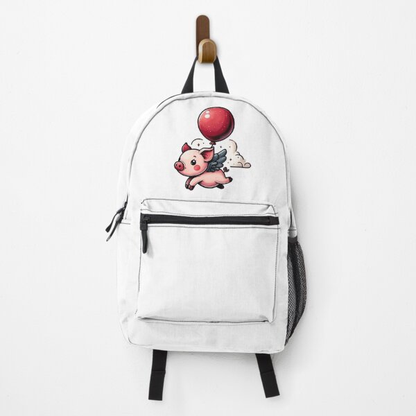 Item preview, Little Pig Flaying With Red Balloon designed and sold by ZAIKY DREAMS.
