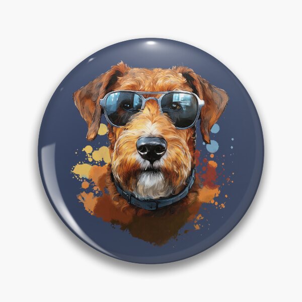 Item preview, Airedale Terrier dog with sunglasses designed and sold by Motivburg.