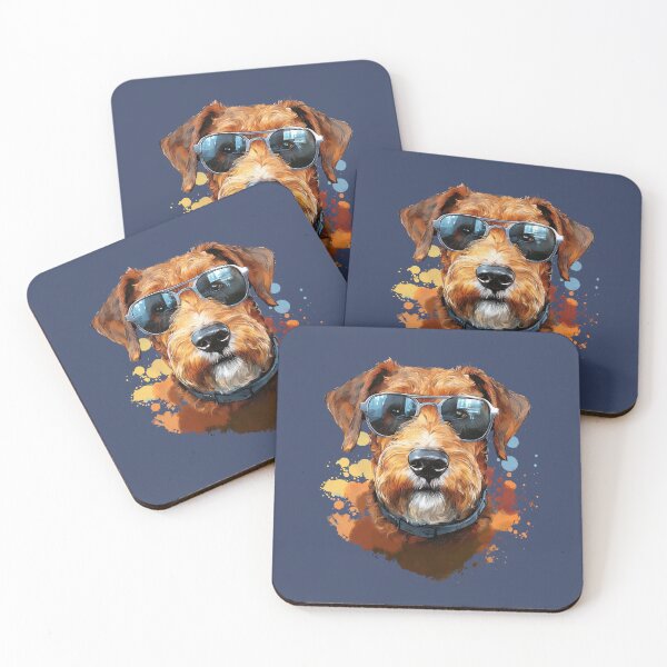 Item preview, Airedale Terrier dog with sunglasses designed and sold by Motivburg.