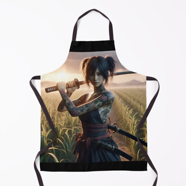 Item preview, Tattooed Samurai Girl designed and sold by GalleryBrisArt.
