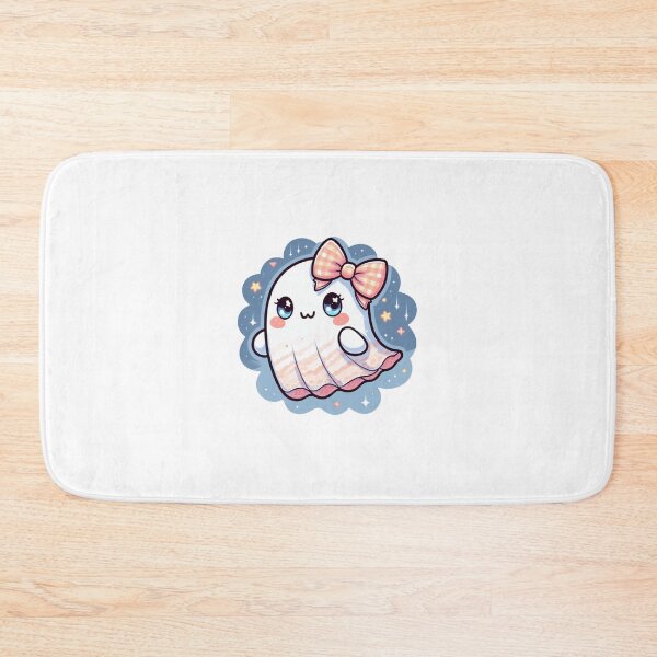 Item preview, Pink Plaid Dot Bow Ghost designed and sold by Spike The Punch Design Co..