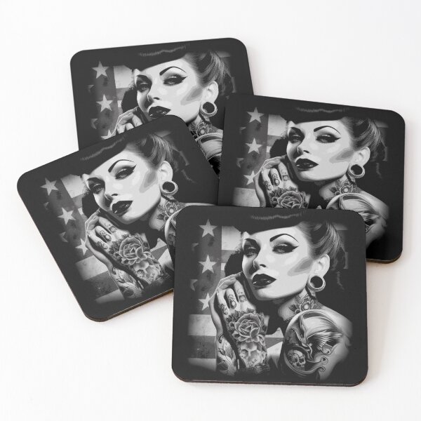 Item preview, AmerIcan Tattoo Girl designed and sold by PulpVintage.