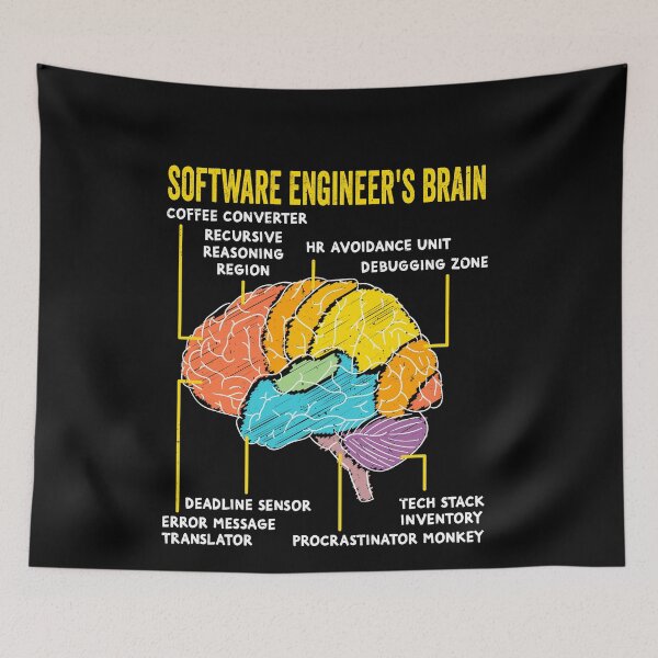 Item preview, Software Engineer Brain Funny Engineering designed and sold by GrahamEllis.