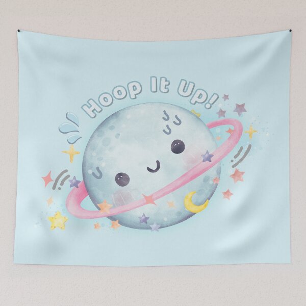 Item preview, Cute Saturn Hula Hooping Fun - Hoop It Up! (short text) designed and sold by manojoly.