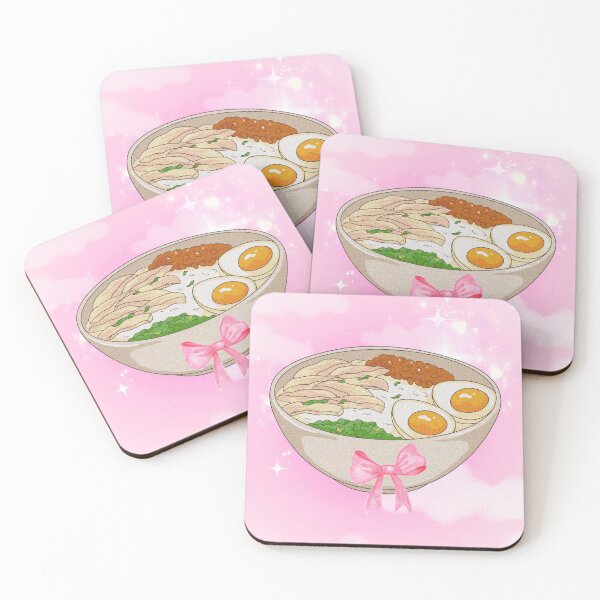 Artikelvorschau, Anime Ramen Schüssel mit rosa Wolken entworfen und verkauft von bowsbotanicals.
