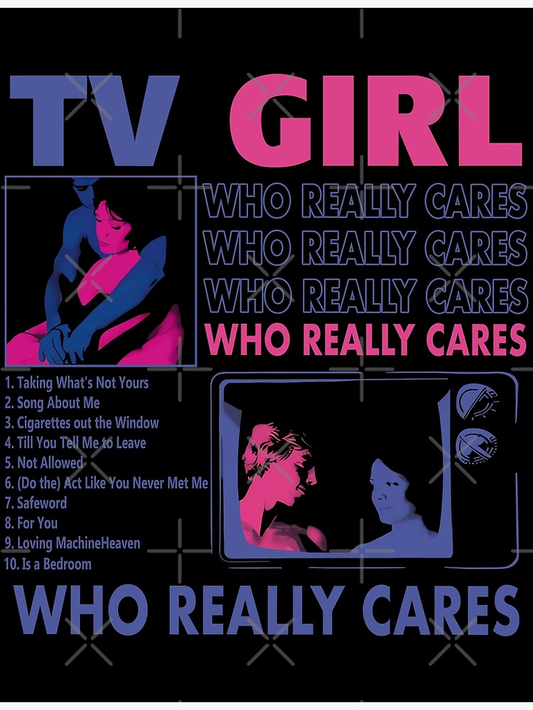PZYASX TV Girl Who Really Cares waterdichte poster, muurschilderij