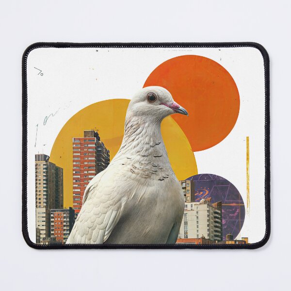 Item preview, Collage Wall Art T-shirt Design: White Pigeon designed and sold by ForeverPrintsOK.