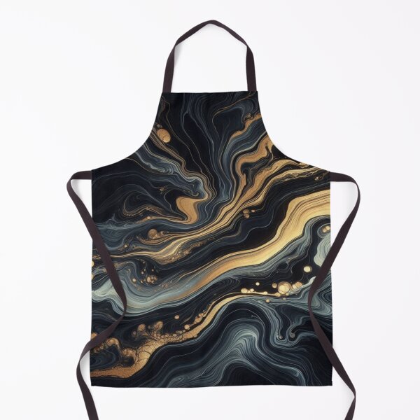 Item preview, Midnight Wave - Black & Gold - Abstract Fluid Art designed and sold by FotoworldEdel.