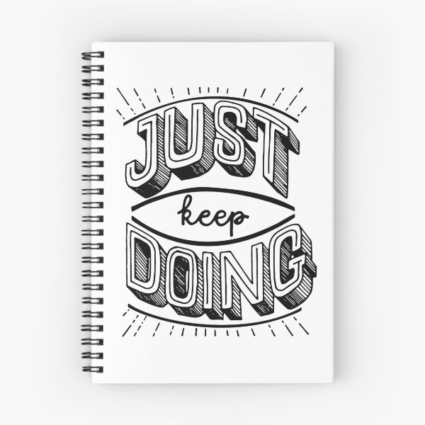 Item preview, Just keep doing. Motivational and inspirational lettering quote. designed and sold by HelgaScand.